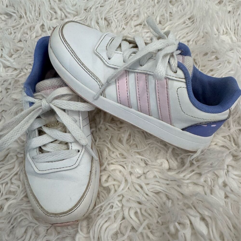 Adidas Kids' Low-Top Sneakers Multicolor Size 11 Athletic Shoes Girls Cute Pink